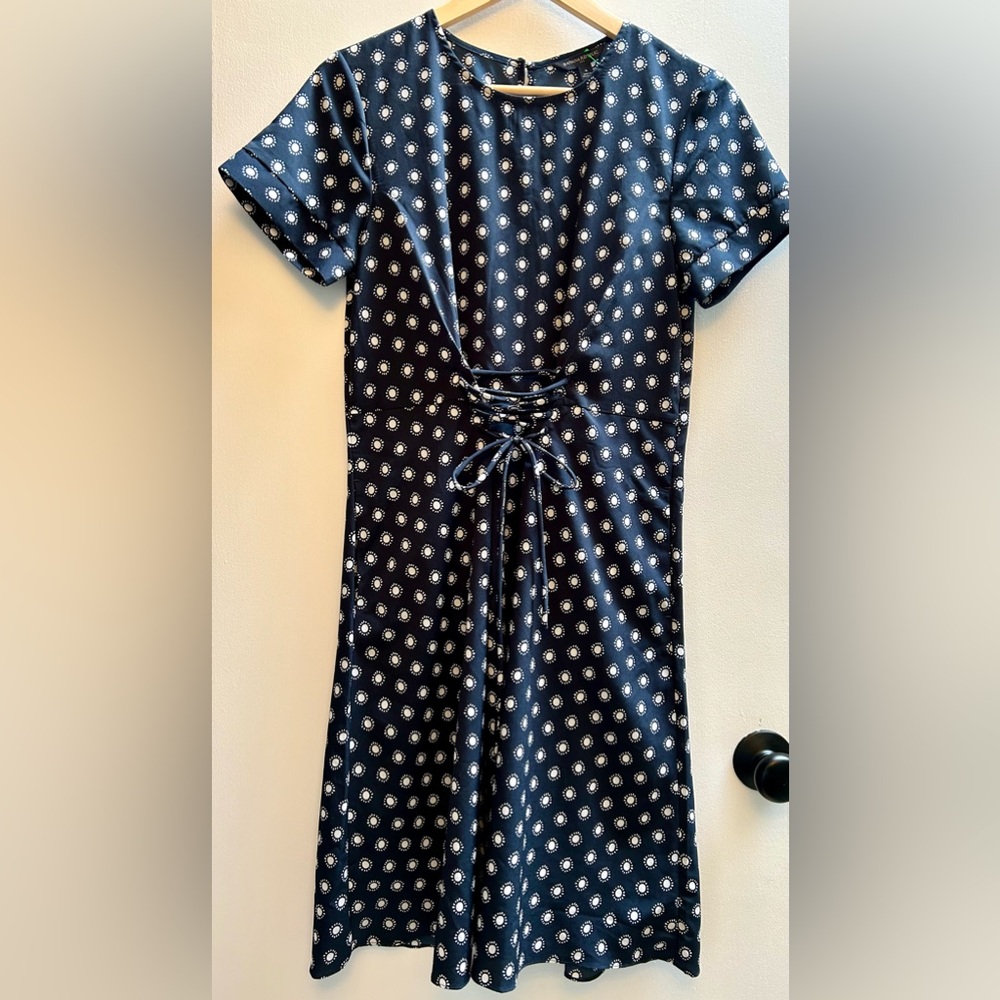 Banana Republic Cute Navy Front Tie Dress